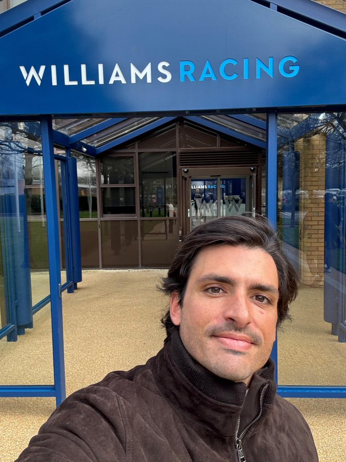 Carlos Sainz, en su primer día en la fábrica de Williams